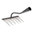 thumbnail image 5 of Garden Rake Cultivating Planting Rake Rust Resistant Carbon Steel Weeding Removal Rake Lawn/Leaf Rake for Yard Loosening Planting Gardening with 6 Tines, 5 of 10