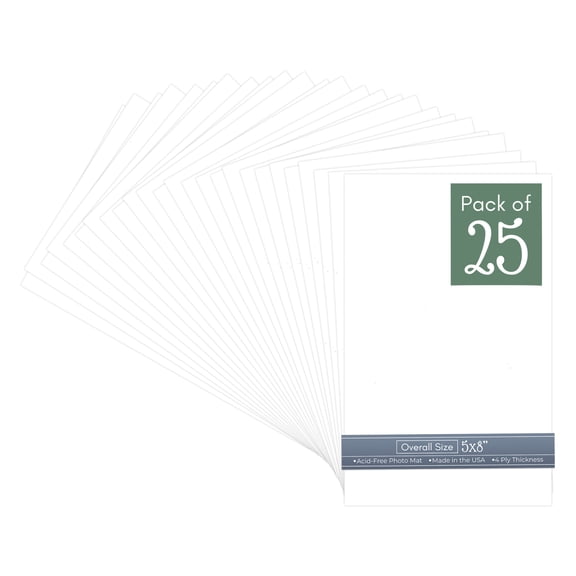 Off White Pebble 5x8 Uncut Art Mat Board - No Opening - 25 Mats