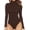 Long Sleeve Coffee, variant on Women's Mock Turtle Neck Long Sleeve Tops Bodysuit Jumpsuit