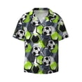 thumbnail image 3 of Balery Football Men's Casual Button Down Shirt Short Sleeve Textured Summer Cuban Beach Shirts-Medium, 3 of 7