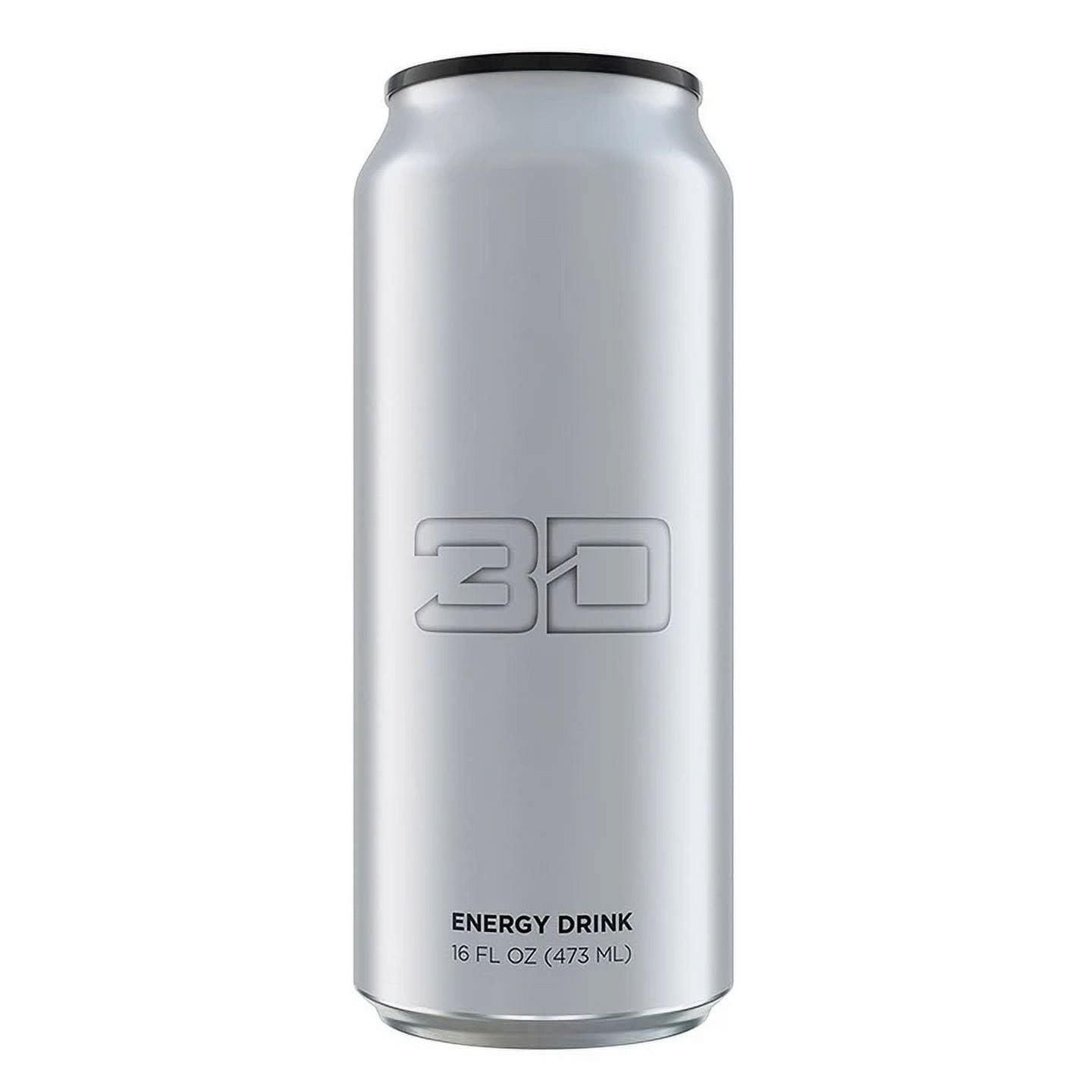 3D Energy Drink | Caffeine, Zero Sugar, 16 Fluid Ounce | 12 Pack (Chrome)