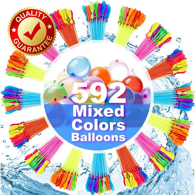 592 PCS Globos de agua-Globos de agua a granel-Bombas de agua- Globos de agua Tirachinas-Globos de agua Lucha- Globos de agua para niños-Relleno de globos de agua-Juegos de globos de agua-Juego de globos Fiesta para niños Sailing Electrónica