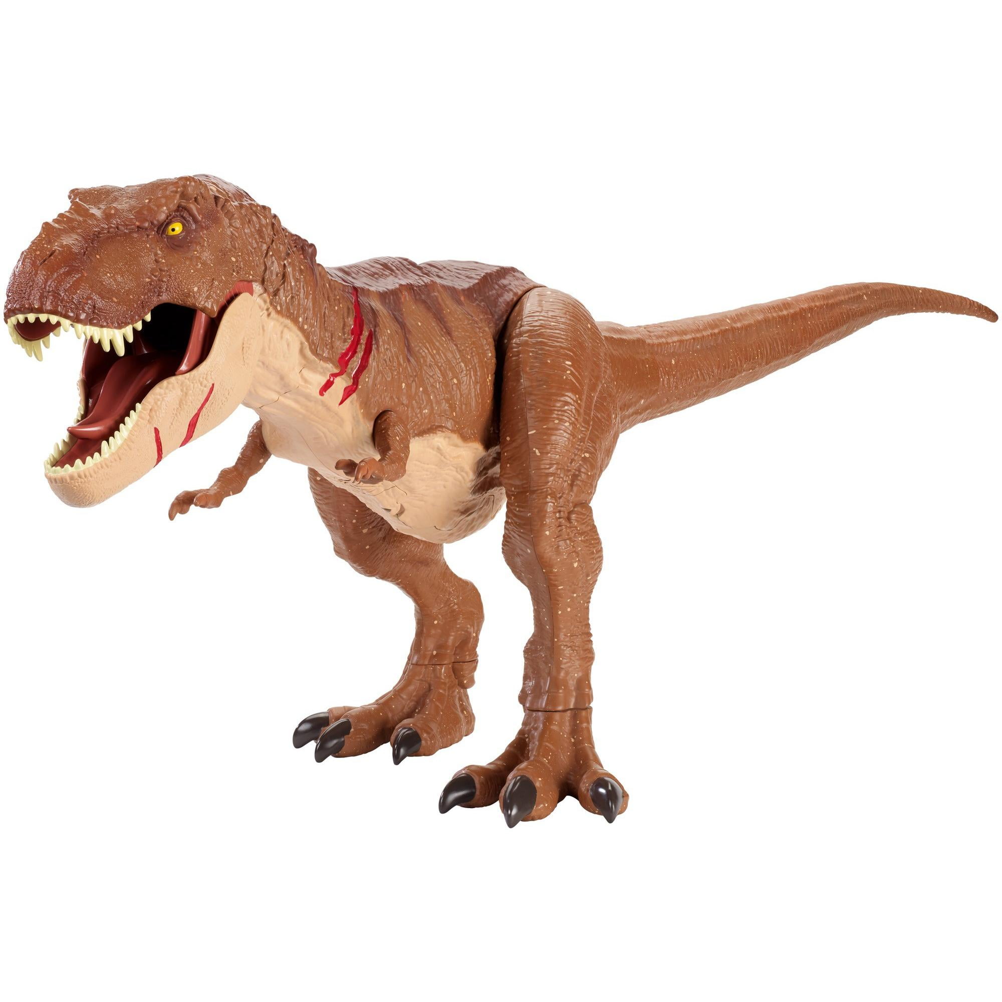 Jurassic World Battle Damage Roarin' Super Colossal Tyrannosaurus Rex Dinosaur 