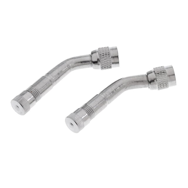 Adaptador de 2 vástagos de 45, 90 y 135 grados para válvulas de neumáticos de coche.