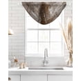 thumbnail image 4 of Waterfall Valances for Windows, Brown Kitchen Sheer Valance Curtains, Retro Oil Painting Modern Abstract Art Aesthetics Rod Pocket Elegant Swag Valances for Living Room Bedroom, 47.2"x38.5", 2 Panel, 4 of 8