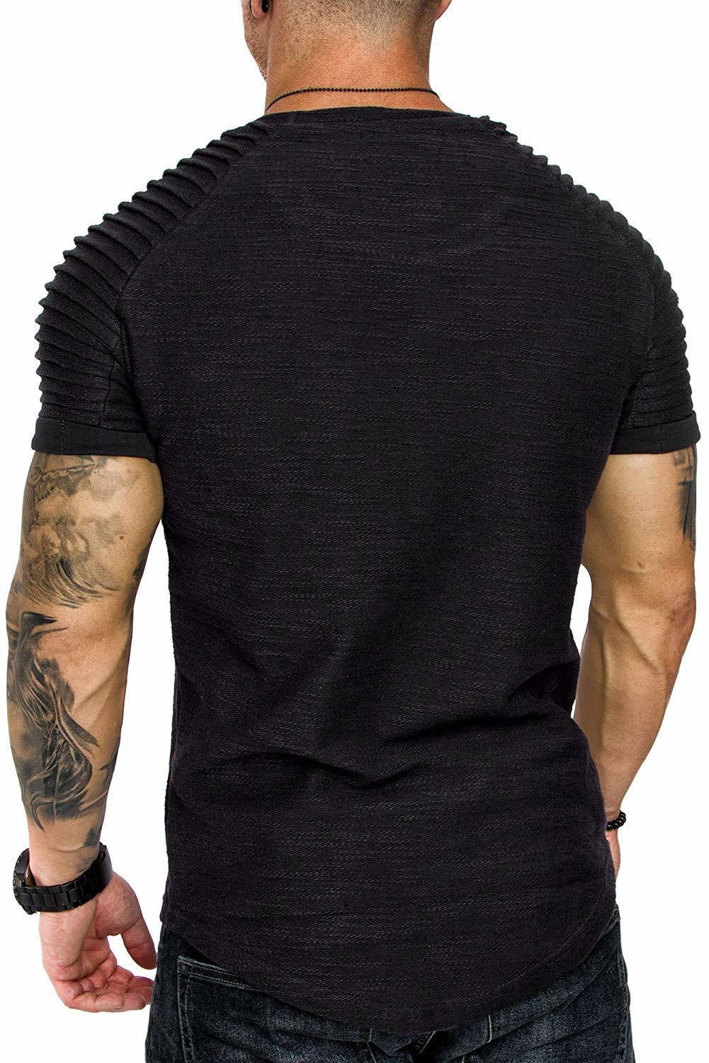 COOFANDY Mens Gym Workout Casual Short Sleeve Slim-Fitted T Shirt