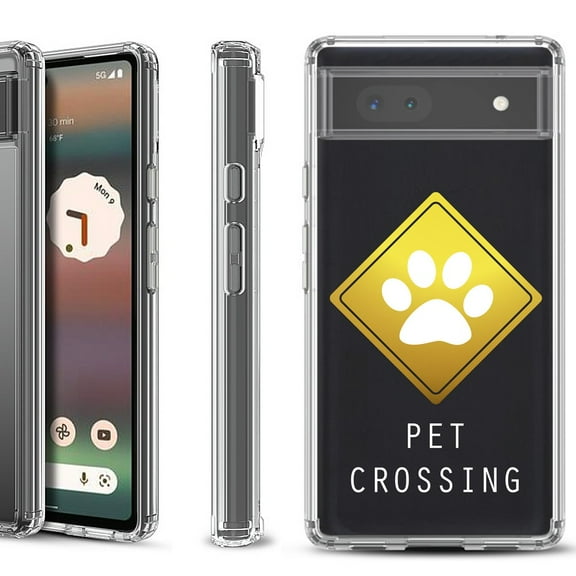 Shockproof Bumper Phone Case for Google Pixel 6a, by OneToughShield ® - Pet Crossing