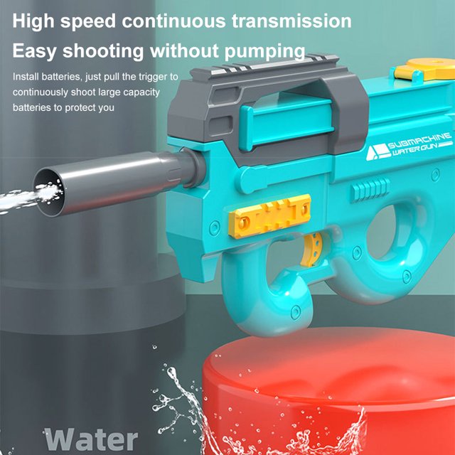Juguete de pistola de agua de lucha contra el agua de Blaster eléctrico para piscina de playa al aire libre (verde) Ndcxsfigh libre de BPA