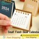 thumbnail image 2 of Mini Calendario de escritorio portátil, decoración creativa de notas, pequeño y fresco, planificador mensual, suministros para estudiantes, 2024, 2 of 4