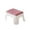 Hot Pink, variant on Shoe Changing Stool Low Profile Step Stool with Backrest Plastic Foot Stool for Home Entryway Bathroom Toilet Footrest Small Seat Hot Pink