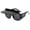 Bright black frame g, variant on Futuristic Eyewear Glasses for Music Festival Outdoor Dancing Props for Travel Vacation Dress Up