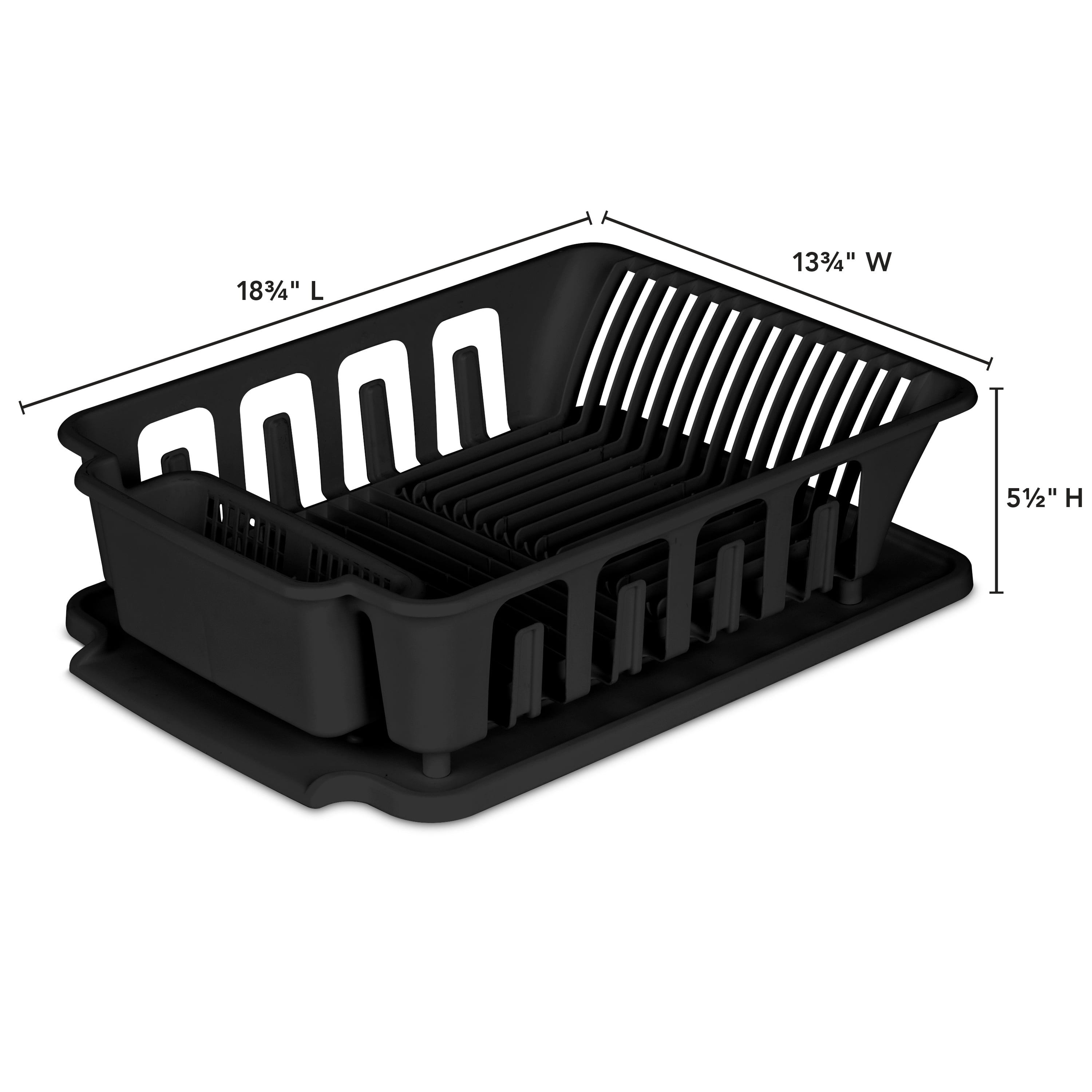 Sterilite Large 2 Piece Sink Set Black Com