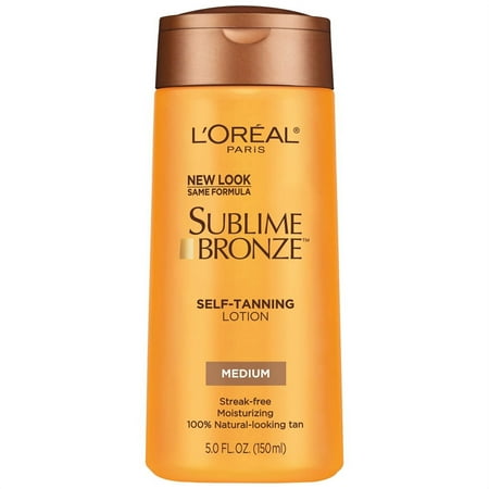 L'Oreal Paris Sublime Bronze Self-Tanning Lotion, Medium Natural Tan, 5 fl oz
