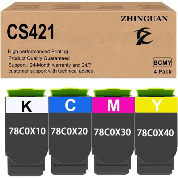 ZHINGUAN78C0X10 78C0X20 78C0X30 78C0X40 Extra High Yield Toner Cartridge (8.5K/5K)