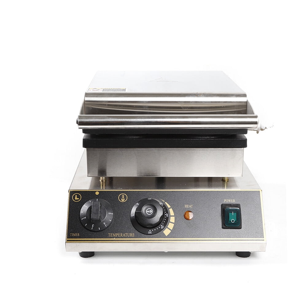 Waffle Maker, Waffle Machine, Electric Waffle Iron, 110V, 1750W, Double Side Heating, Nonstick Plate, Makes 4 Round Waffles, Adjustable Temperature 122-572°F, Timer, Complete Accessories
