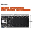 thumbnail image 2 of Btc-T37 Placa Base Para Minería Sin Elevador 8 Gpu Bitcoin Crypto Etherum Mining Set Con 8Gb Ddr3 1600Mhz Ram 1037U 128Gb Msata Ssd Cable De Alimentación Sweethay EL012865-00, 2 of 6