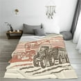 thumbnail image 5 of Salouo Combine harvester working with tractor Print Bed Blankets, Flannel Blanket Comfortable Air Conditioning Blanket Lightweight Blanket for Sofa Bed Travel & Couch-80"x60", 5 of 7