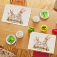 thumbnail image 2 of KCEHTA Easter Placemats Bunny Rabbit Floral Spring Table Mats for Party Kitchen Dining Decorations, 2 of 7