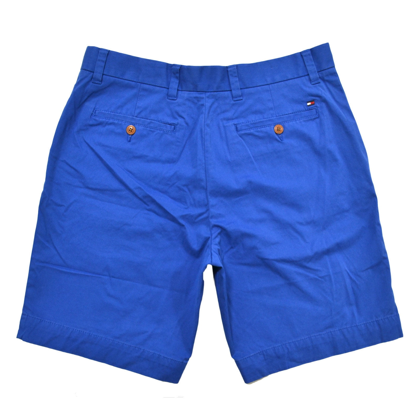 Tommy Hilfiger Mens Flat Front Shorts (30, Sapphire Blue)