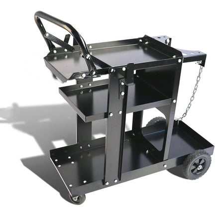 

JLK-Tek Welding Cart with 3 Tires & 2 Cable Hooks & Safety Chain- 27.9 in(L) x 11.4 in(W)x 32.7 in(H)