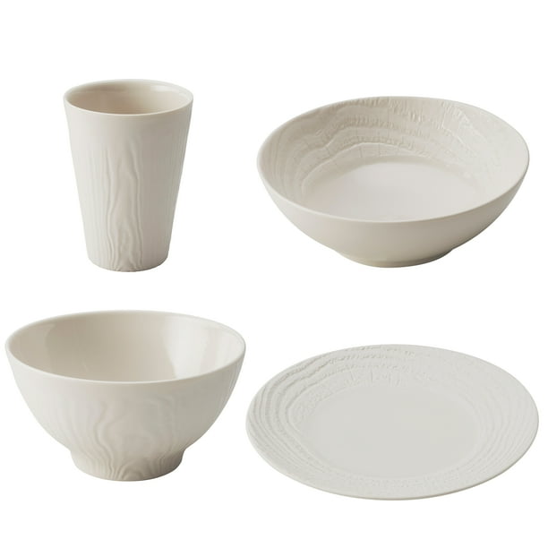 Revol Arborescence Ivory Porcelain 16 Piece Dinnerware Set Walmart