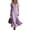 Purple, variant on zbxnLI Womens Maxi Dress V Neck Button down Sundress Summer Short Sleeve Side Slit Hem Vacation Long Dresses