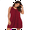 Wine Red, variant on Sunm Boutique Women Cotton Nightgowns Sleepwear Sleeveless V-neck Sleepshirt Sleep Dress with Side Pockets S-XXL