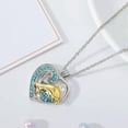 thumbnail image 4 of K-KED Blue Cystal Dolphin Pendant Necklace Love Heart Delicate Jewelry Sweater Chain Women Gift, 4 of 6