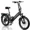 Black, variant on Lilypelle Folding Step-Thru Electric Bike for Adults, 20"×3.0 Fat Tire 7 Speed Electric Cargo Bicycle, 500Wh Built-in detachable battery, Peak 1000W Rear Motor,20MPH, Fits for 4'9" to 6'5"
