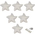 thumbnail image 1 of Paquete de 6 tiradores de cerámica para armarios, tiradores de cajones para habitación de niños, tiradores de puertas, pomos de armario, forma encantadora de estrella de mar, color, 1 of 5