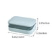 thumbnail image 3 of Jabonera moderna con tapa y orificios de drenaje | Jabonera de plástico con estampado de estilo europeo | Jabonera impermeable para baño y viajes | Colores blanco y azul | 1 pieza, 3 of 6