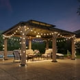 thumbnail image 4 of Dateyes 12' x 20' Outdoor Wood Gazebo, Hardtop Gazebo Permanent Wooden Pavilion with Galvanized Steel Double Roof, for Patio, Garden, Backyard, Cedar Wood, 4 of 8