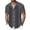 Dark Gray, variant on Men’s Short Sleeve Camp Collar Vertical Diamond Geometric Print Button Shirt for Casual Resort Weekend Trips White L
