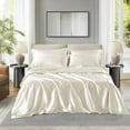 thumbnail image 2 of Madison Park Essentials Satin 2 Standard Luxury Pillowcases in Ivory, 2 of 8
