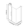thumbnail image 4 of OVE Breeze 60 x 36 Corner Frameless Pivot Shower Door Kit Satin Nickel, 4 of 14