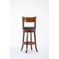 thumbnail image 4 of Boraam Palmetto 29in. High Back Swivel Wood Bar Stool, Walnut Finish, 4 of 9