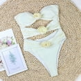 thumbnail image 5 of UTSJKR 3D Flower One Piece Swimsuit for Women Fashion Lightweight Tummy Control 3D Floral Bathing Suit Swimwear White XL, 5 of 6