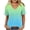 Green, variant on Womens Summer Tops Short Sleeve V-Neck Casual Stylish Spring/Comfortable Loose Shirt Top