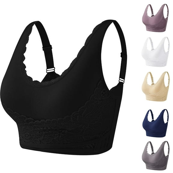 WRKEKC Seamless Bras for Women, Wireless Bras for Women, Women Yoga Solid Sleeveless Cold Shoulder Casual Tanks Blouse Intimates