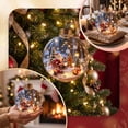 thumbnail image 5 of Clear Acrylic Christmas Snow Globe Ornament, 2D House Scene Ball Pendant for Holiday Tree Decor., 5 of 7