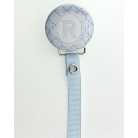 Personalized Initial Moroccan Tile Pacifier Clip
