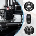 thumbnail image 4 of Uxcell 10 piezas de rodillos V-Slot para impresora 3D, ruedas de gantry de alta velocidad, rueda de polea POM con rodamientos de doble escudo 625ZZ (negro), 4 of 6