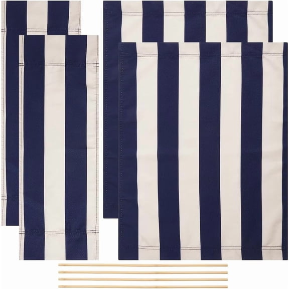 Large Size Directors Chair Covers Canvas Replacement 2 Sets Makeup Artist Chair Seat Cover Cloth Midnight Blue Beige Stripe Home Movie Chair Canvas for Garden Outdoors Accessories