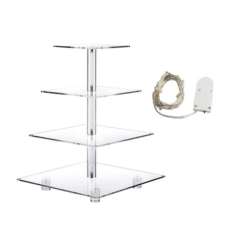 

4 Tier Acrylic Cake Stand Dessert Tower Dessert Stacking Tray Food Display Stand Kitchen Accessories