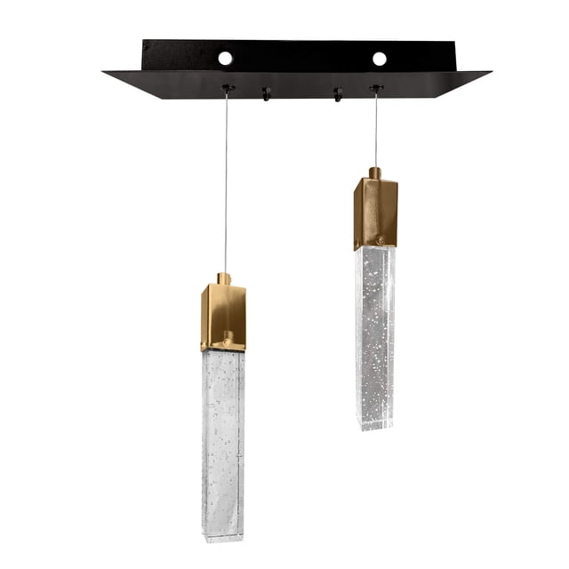 Lámpara de Techo con Chip LED Cristal Cortado Star 2 Luces