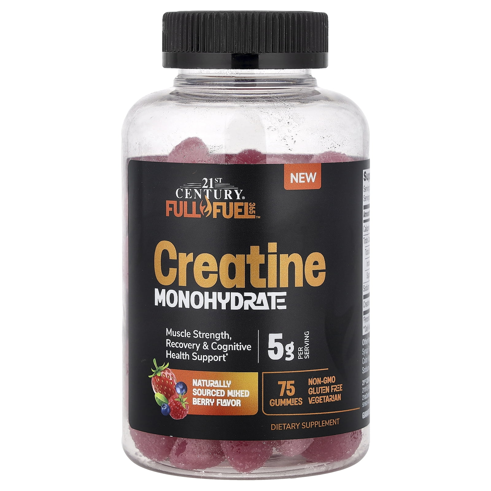 21st Century Full Fuel 365™, Creatine Monohydrate Gummies, Mixed Berry, 75 Gummies (1 g per Gummy)