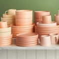thumbnail image 4 of Stone + Lain Stella Porcelain Collection Dish Set, 6 Salad Plates Service for 6, Peach, 4 of 4
