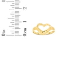 thumbnail image 4 of Floreo 10k Yellow Gold 9mm Diamond Cut Heart Openwork Filigree Ring, 4 of 4