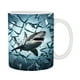 thumbnail image 1 of Taza de café de cerámica con asa - Taza de viaje de 350 ml para té y chocolate caliente - Apto para lavavajillas y microondas - Regalo único para las fiestas, 1 of 1