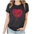 thumbnail image 2 of Fankiway T-Shirt à Manches Courtes Imprimé Col Rond Mode pour Femmes Ensemble de Vêtements Décontractés pour Femmes 2 Pcs, 2 of 4